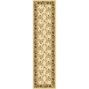 Radici USA Noble Transitional Trellis 2'2&quot x 8' Rectangular Polypropylene Area Rug in Ivory