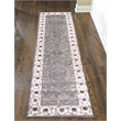 Radici USA Pisa Traditional Vine Floral Gray Runner Polypropylene Rug 2'2