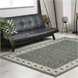 Radici USA Pisa Traditional Vine Floral Green Rectangular Polypropylene Area Rug 5'3