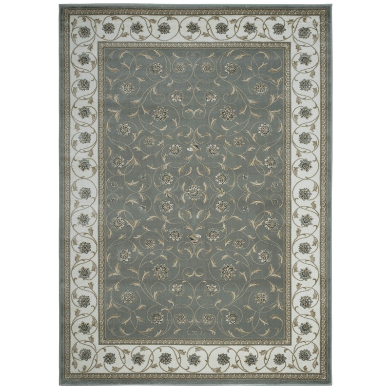 Radici USA Pisa Traditional Vine Floral Green Rectangular Polypropylene Area Rug 5'3