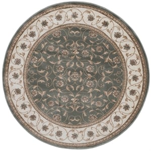 Radici USA Pisa Traditional Vine Floral Green 7'10&quot Round Polypropylene Area Rug