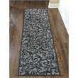 Radici USA Pisa Transitional Scroll Gray Runner Polypropylene Rug 2'2