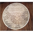 Radici USA Pisa Modern Transitional Bone White Round Polypropylene Area Rug 7'10