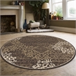 Radici USA Pisa Modern Transitional Brown Round Polypropylene Area Rug 5'3