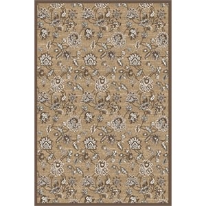 Radici USA Pisa Traditional Floral Beige Rectangular Polypropylene Area Rug 3'3&quot x 4'11&quot
