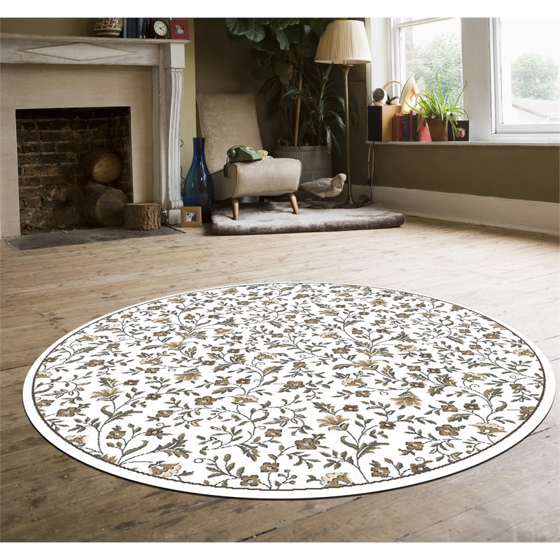 Radici USA Pisa Botanical Floral Bone White 7'10