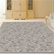 Radici USA Pisa Botanical Floral Gray Rectangular Polypropylene Area Rug 5'3