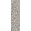 Radici USA Pisa Botanical Floral Gray Runner Polypropylene Rug 2'2