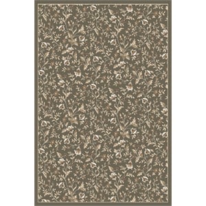 Radici USA Pisa Botanical Floral Light Green Rectangular Polypropylene Area Rug 5'3&quot x 7'3&quot