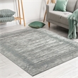 Davide 1229 Transitional Crackled Gray Polypropylene Area Rug 5'3