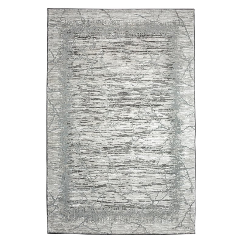Davide 1229 Transitional Crackled Grey 5x8 Area Rug