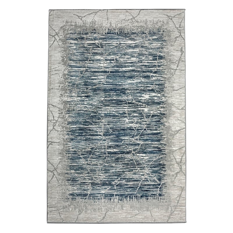 Davide 1229 Transitional Crackled Grey 5x8 Area Rug