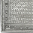 Davide 1231 Transitional Bordered Gray Polypropylene Area Rug 7'10