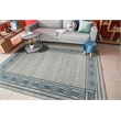 Davide 1231 Transitional Bordered Blue 8x10 Polypropylene Area Rug