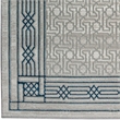 Davide 1231 Transitional Bordered Blue Polypropylene Area Rug 7'10