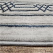 Davide 1231 Transitional Bordered Blue Runner Polypropylene Area Rug 2'2