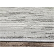 Davide 1228 Transitional Striated Grey 5' Round Polypropylene Area Rug