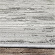 Davide 1228 Transitional Striated Grey 8' Round Polypropylene Area Rug