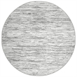 Davide 1228 Transitional Striated Grey 8' Round Polypropylene Area Rug
