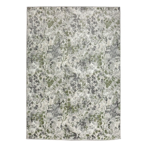 Livigno 1242 Transitional Floral Green 3x5 Polypropylene Area Rug