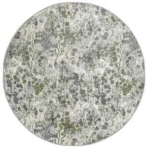 Livigno 1242 Transitional Floral Green 8' Round Area Rug