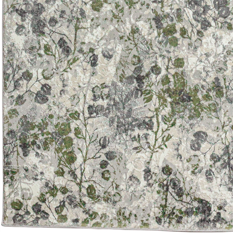 Livigno 1242 Transitional Floral Green 8' Round Area Rug