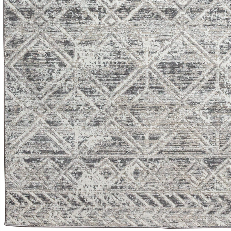 Livigno 1243 Transitional Geometric Grey 3x5 Area Rug
