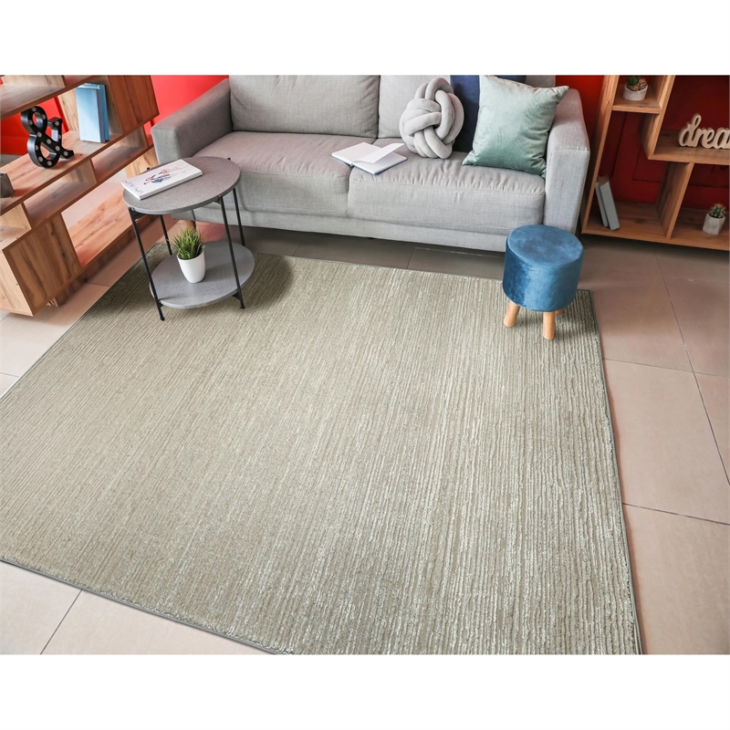 Davide 1228 Transitional Striated Green 8x10 Area Rug