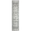 Davide 1229 Transitional Crackled Grey Runner Polypropylene Area Rug