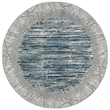 Davide 1229 Transitional Crackled Blue 5' Round Polypropylene Area Rug