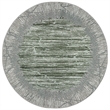 Davide 1229 Transitional Crackled Green Round Polypropylene Area Rug 5'3