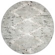 Davide 1230 Transitional Geometric Grey Round Polypropylene Area Rug 5'3