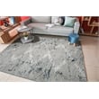 Davide 1230 Transitional Geometric Blue Polypropylene Area Rug 5'3