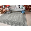 Davide 1231 Transitional Bordered Grey Polypropylene Area Rug 3'3