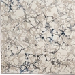 Livigno 1240 Transitional Marbled Blue Runner Polypropylene Area Rug 2'2