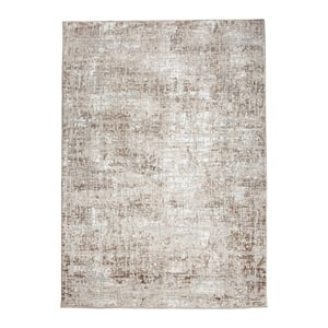 Livigno 1241 Transitional Striated Beige Polypropylene Area Rug 7'10&quot x 10'6&quot