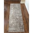 Livigno 1241 Transitional Striated Beige Runner Polypropylene Area Rug 2'2