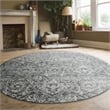 Livigno 1244 Transitional Abstract Grey Round Polypropylene Area Rug 7'10