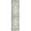 Davide 1230 Transitional Geometric Green Runner Polypropylene Area Rug 2'2