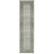 Davide 1231 Transitional Bordered Green Runner Polypropylene Area Rug 2'2