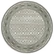 Davide 1231 Transitional Bordered Green Round Polypropylene Area Rug 5'3