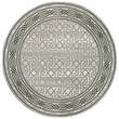 Davide 1231 Transitional Bordered Green Round Polypropylene Area Rug 7'10