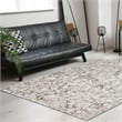 Livigno 1240 Transitional Marbled Grey Polypropylene Area Rug 5'3