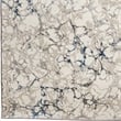 Livigno 1240 Transitional Marbled Blue Polypropylene Area Rug 5'3