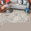 Livigno 1240 Transitional Marbled Blue Polypropylene Area Rug 5'3