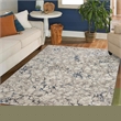 Livigno 1240 Transitional Marbled Blue Polypropylene Area Rug 5'3