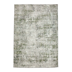 Livigno 1241 Transitional Striated Green Polypropylene Area Rug 3'3&quot x 4'11&quot
