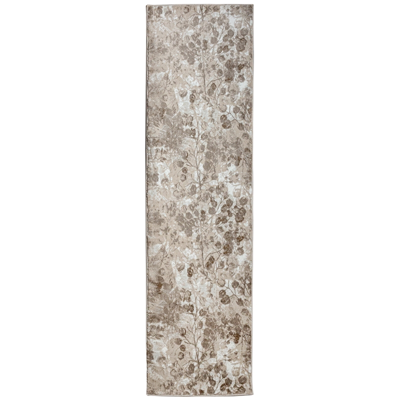 Livigno 1242 Transitional Floral Beige Runner Polypropylene Area Rug 2'2