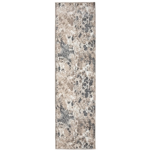 Livigno 1242 Transitional Floral Grey Runner Polypropylene Area Rug