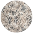 Livigno 1242 Transitional Floral Grey Round Polypropylene Area Rug 7'10